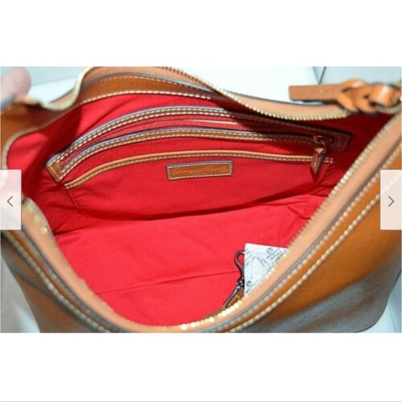 Dooney & Bourke Saffiano Italian Leather Brown Bag - Picture 10 of 12